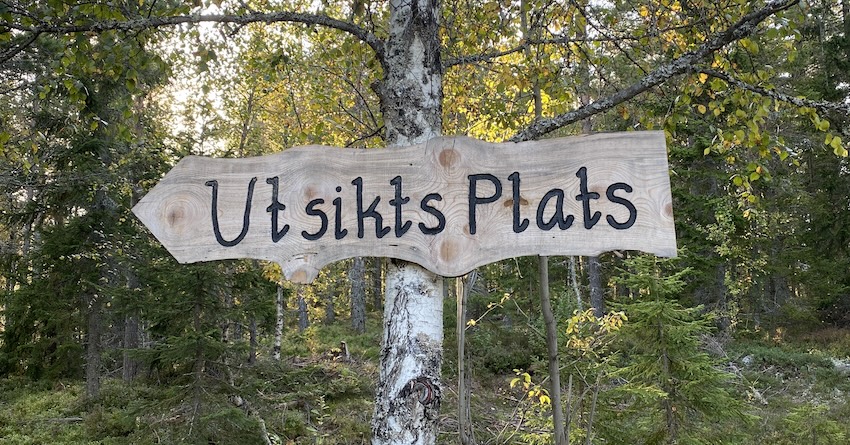 Utsiktsplats skylt